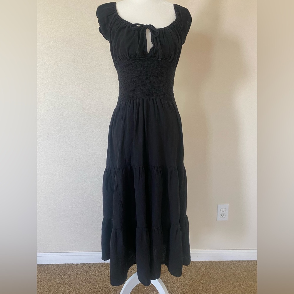 Boston Proper Elegant Black Maxi Dress